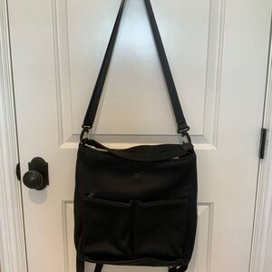 lululemon athletica Black Mesh Shoulder Tote with Front Pockets
